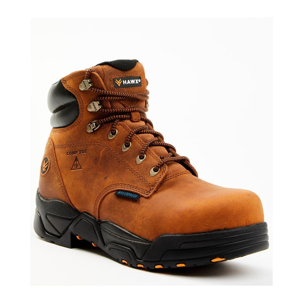 HAWX® (Men's 9.5 WIDE) 6" Enforcer™ Lace-Up Waterproof Comp-Toe Work Boot - $180